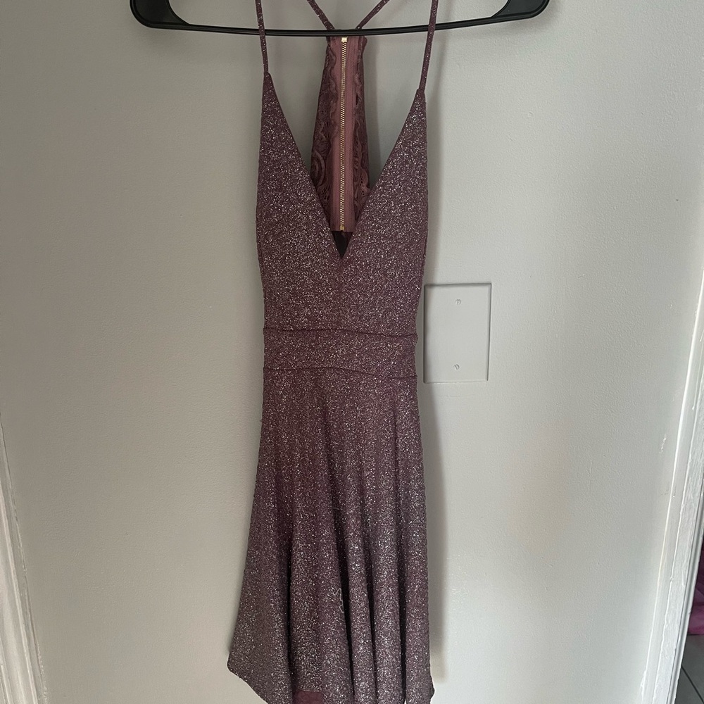 Elegant Mauve Sleeveless Dress